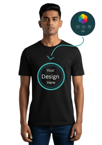 a boy wearing tshirt that shows custom design